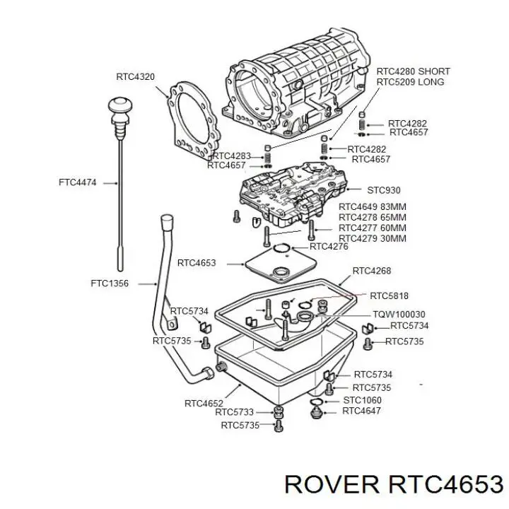 RTC4653 Rover filtro hidráulico, transmisión automática