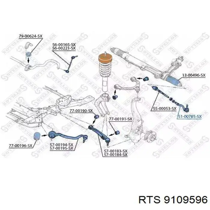 Rótulas de dirección RTS 9109596