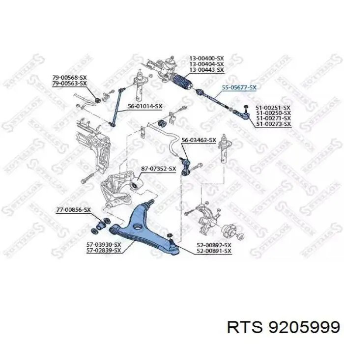 Brazo direccion coche RTS 9205999 precio, desde 36,62 EUR