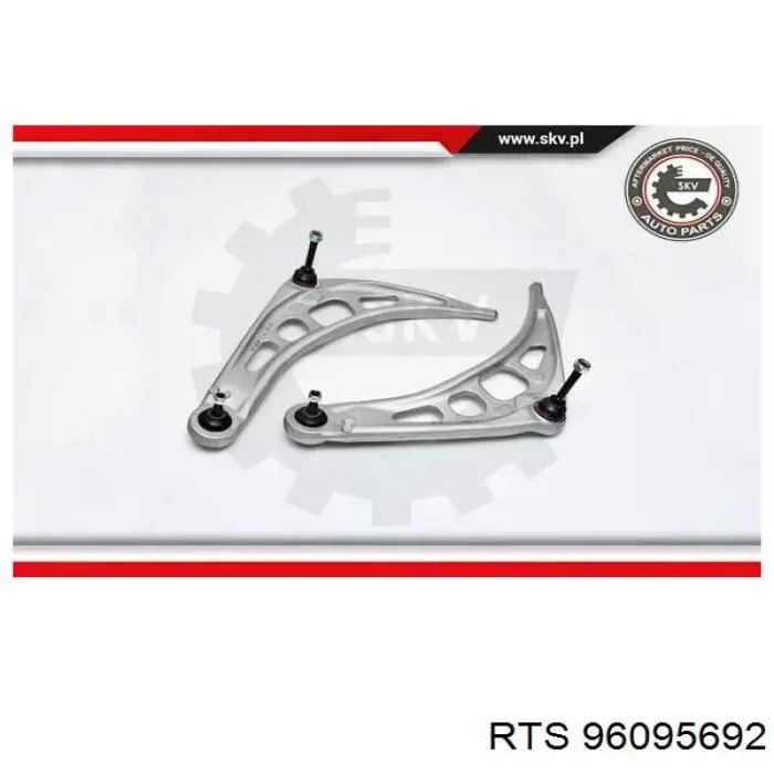 Brazo inferior izquierdo de la suspensión delantera RTS 96095692