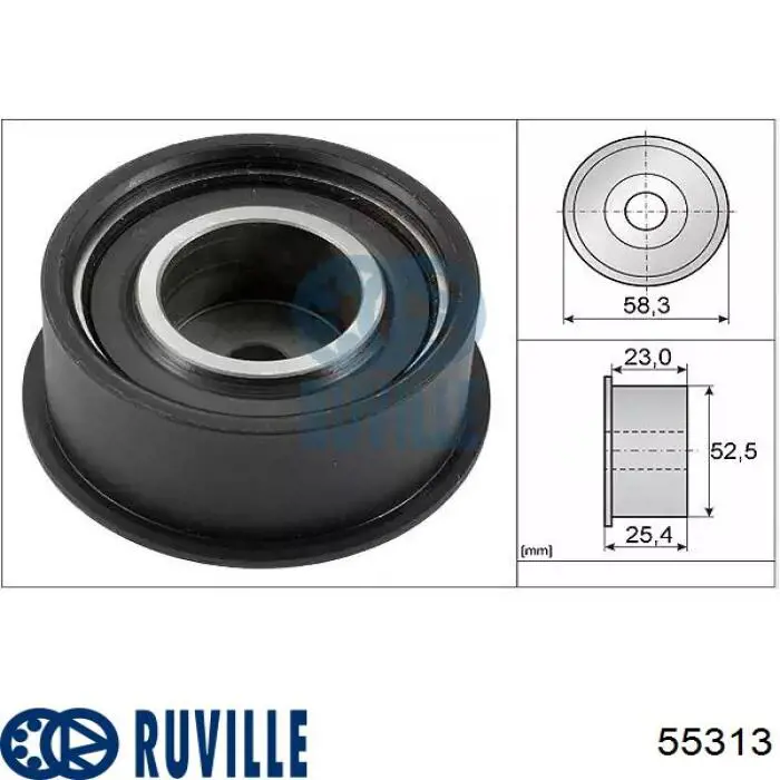 55313 Ruville Polea tensora intermedio de correa dentada