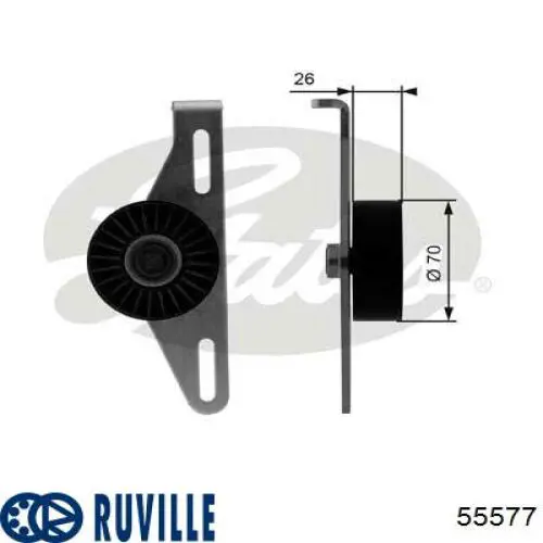 55577 Ruville tensor de correa, correa poli v