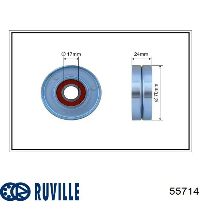 55714 Ruville tensor de correa, correa poli v