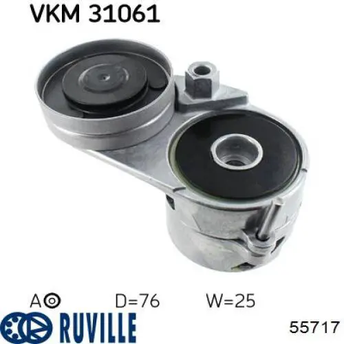 Tensor de la correa trapecial Ruville 55717 precio, desde 55,63 USD