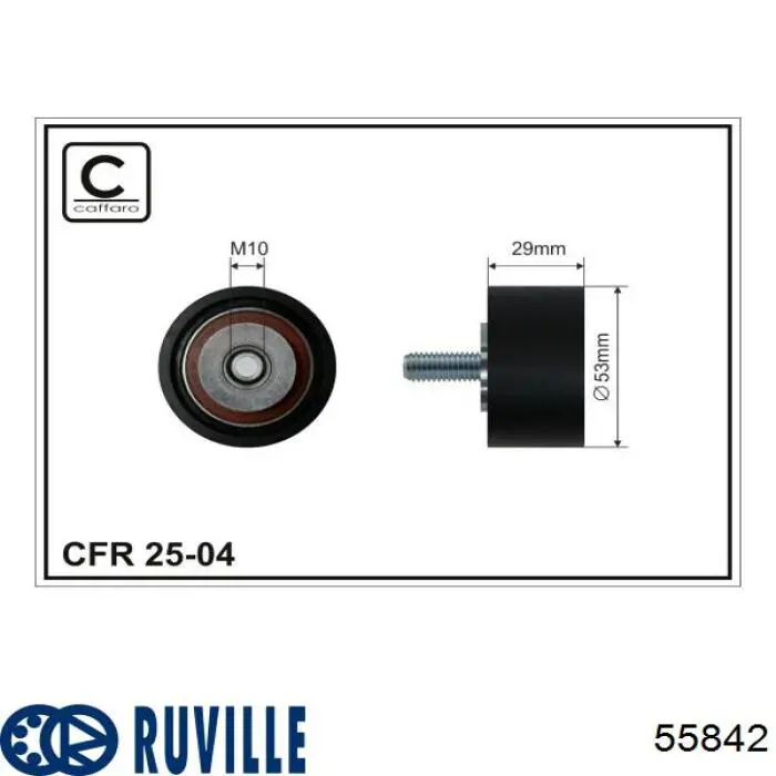 55842 Ruville rodillo intermedio de correa dentada