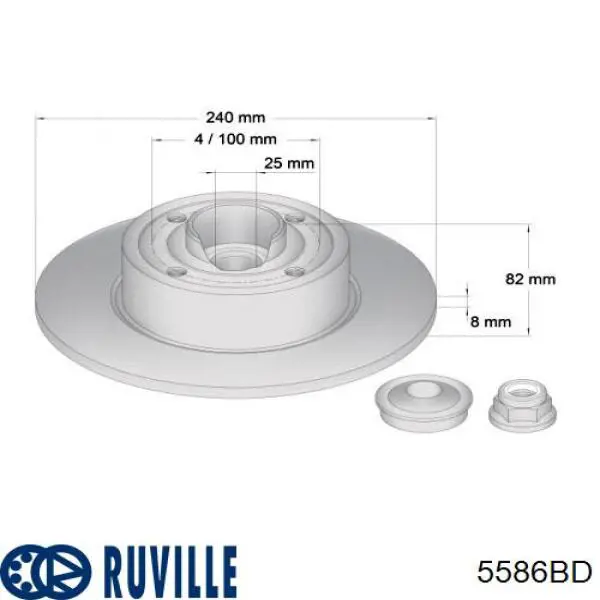 Disco de freno trasero Alfa Romeo 33 905