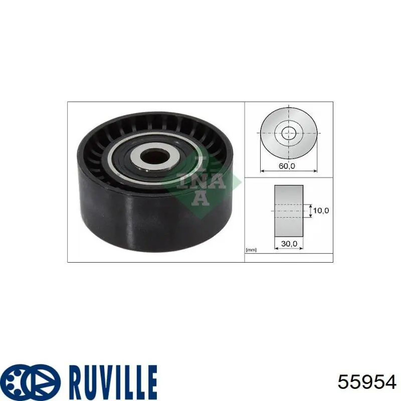 Rodillo intermedio de correa dentada Ford Fiesta JH, JD