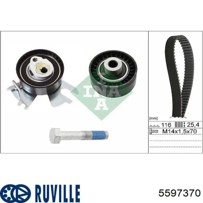 5597370 Ruville kit correa de distribución