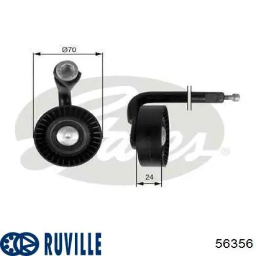 56356 Ruville rodillo, correa trapecial poli v