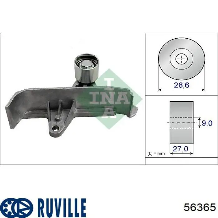 56365 Ruville rodillo intermedio de correa dentada