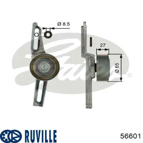 56601 Ruville rodillo, correa trapecial poli v