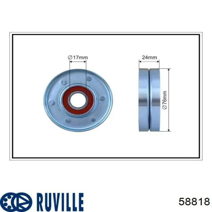 58818 Ruville tensor de correa, correa poli v