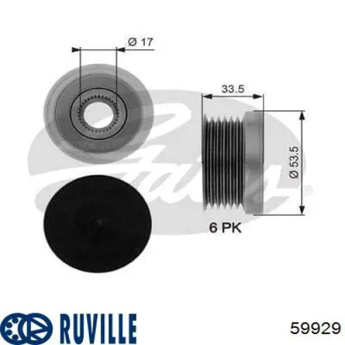 59929 Ruville poleas juego de piezas