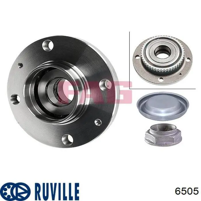 6505 Ruville cojinete de rueda trasero