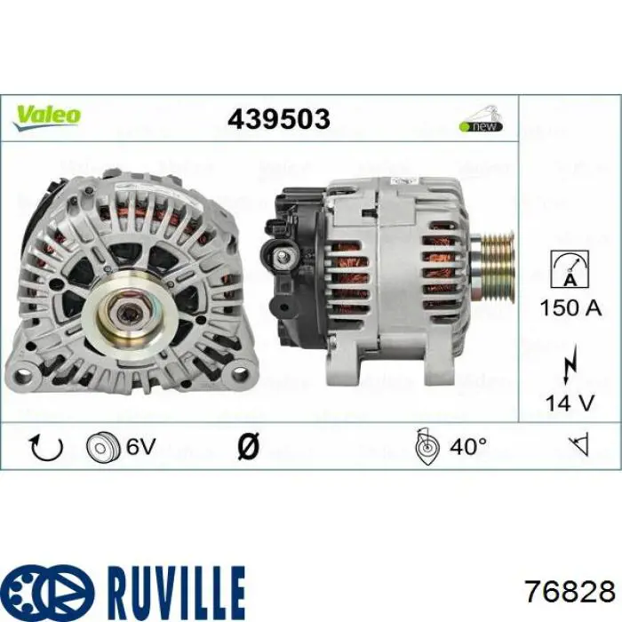 76828 Ruville junta homocinética exterior delantera