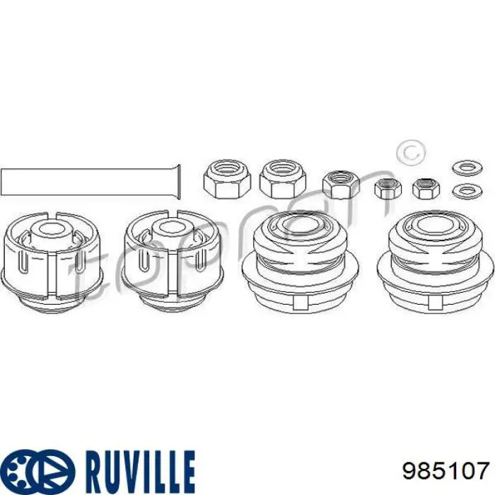 985107 Ruville silentblock de suspensión delantero inferior