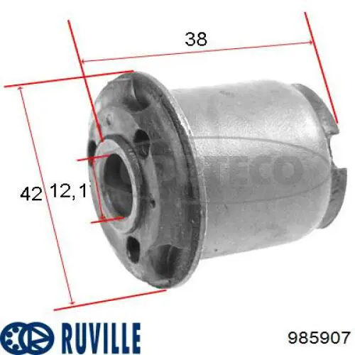 985907 Ruville silentblock de suspensión delantero inferior