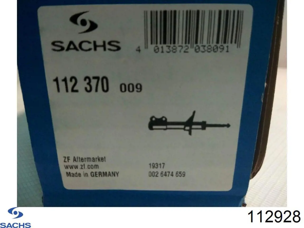 112928 Sachs Amortiguadores posteriores