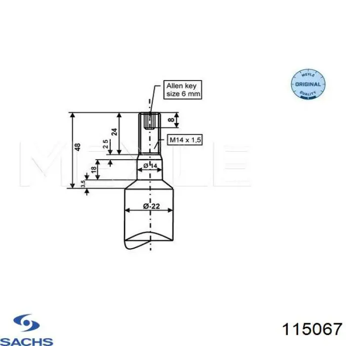 115067 Sachs amortiguador delantero