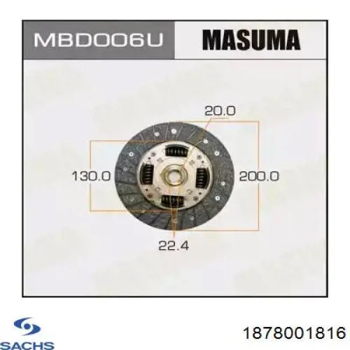 Disco de embrague 1513981 Ford