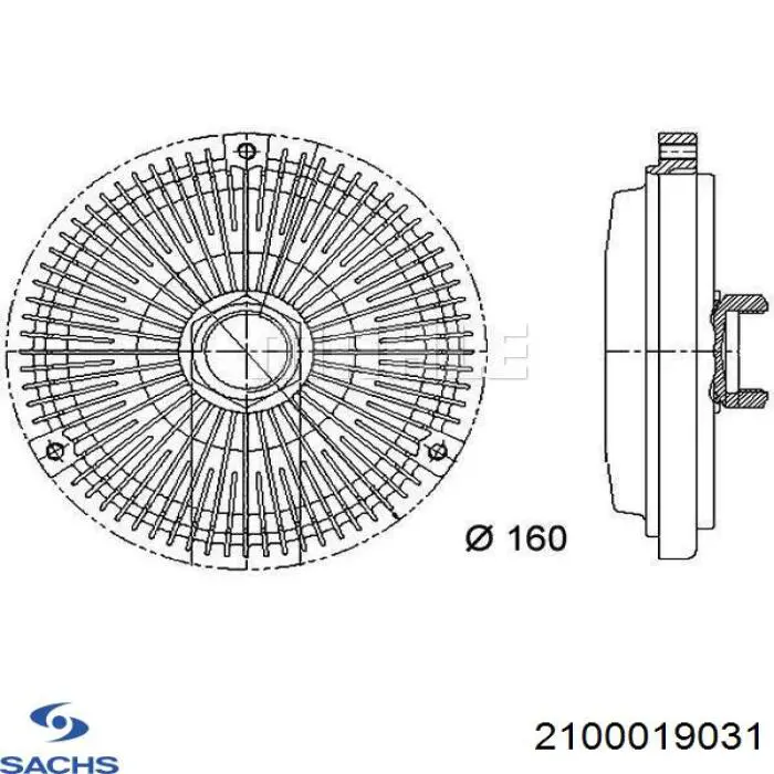 Embrague del ventilador Sachs 2100019031