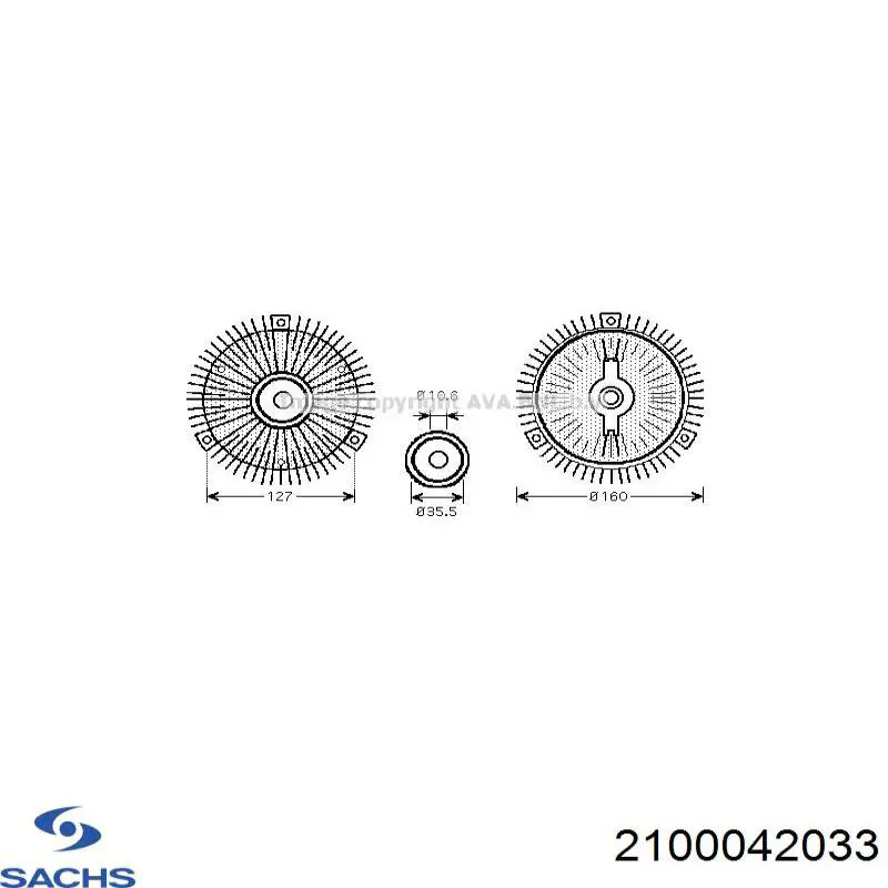 Comprar 2100042033 Sachs Embrague viscoso de ventilador