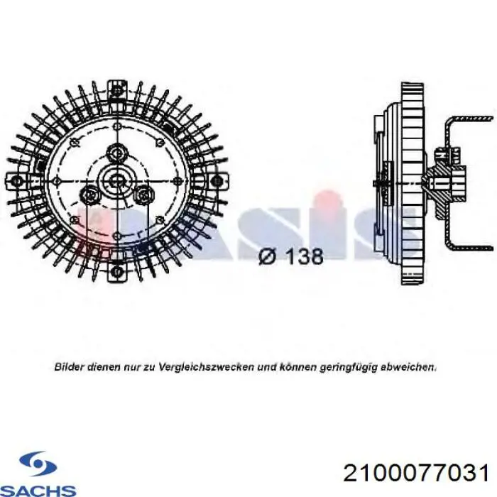 Embrague del ventilador Sachs 2100077031