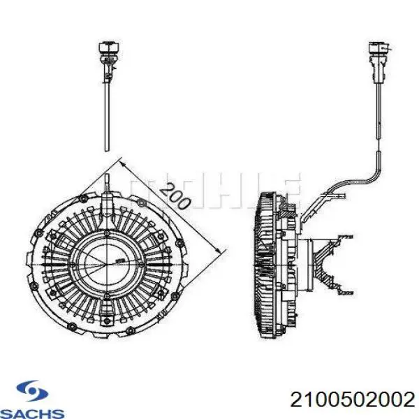 Comprar 2100502002 Sachs Embrague viscoso de ventilador