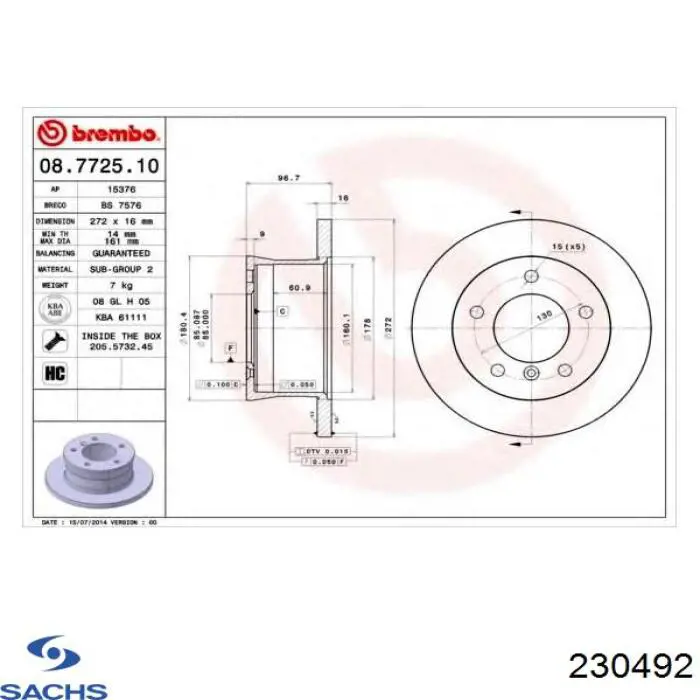 Comprar 20360FC221 Subaru Amortiguador trasero derecho