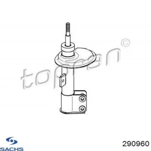 Amortiguador delantero derecho 290960 Sachs