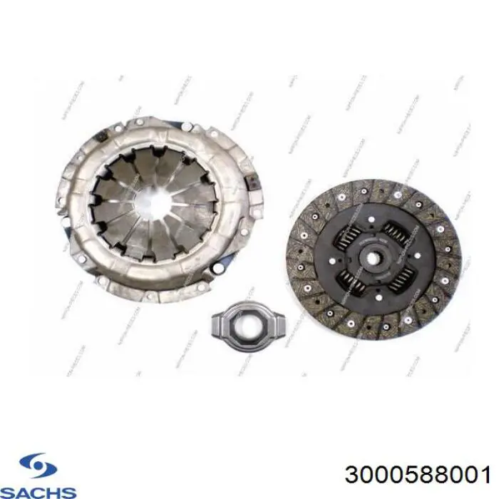 3000 588 001 Sachs kit de embrague (3 partes)