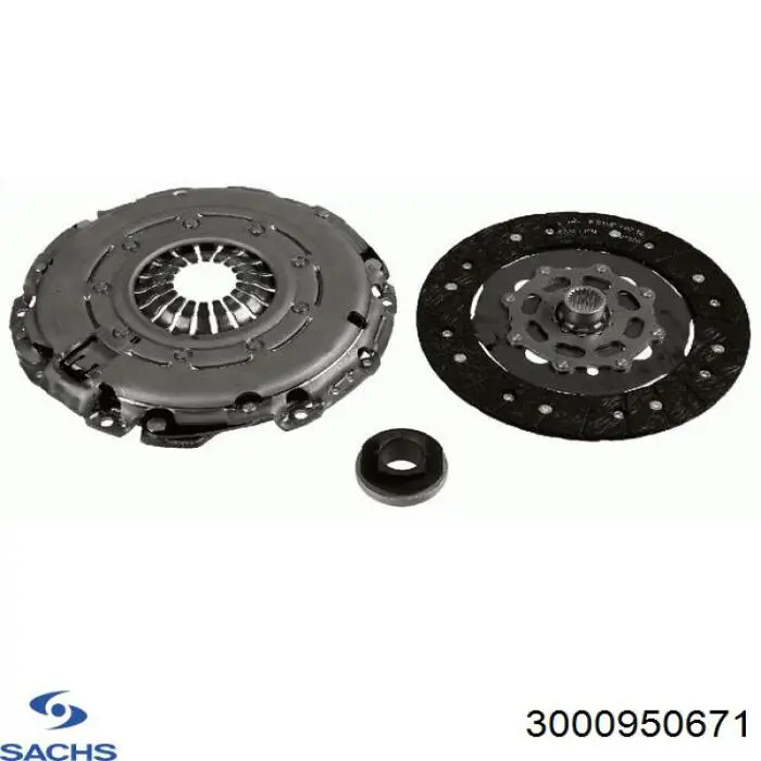 3000 950 671 Sachs kit de embrague (3 partes)