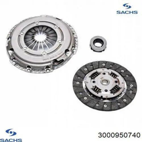 3000 950 740 Sachs kit de embrague (3 partes)