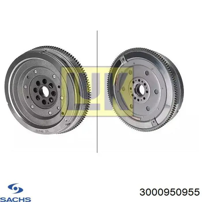 3000 950 955 Sachs kit de embrague (3 partes)