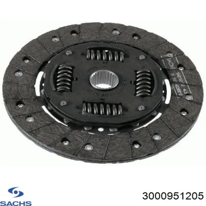 3000 951 205 Sachs kit de embrague (3 partes)