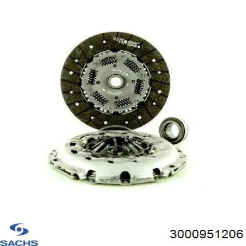 3000 951 206 Sachs kit de embrague (3 partes)