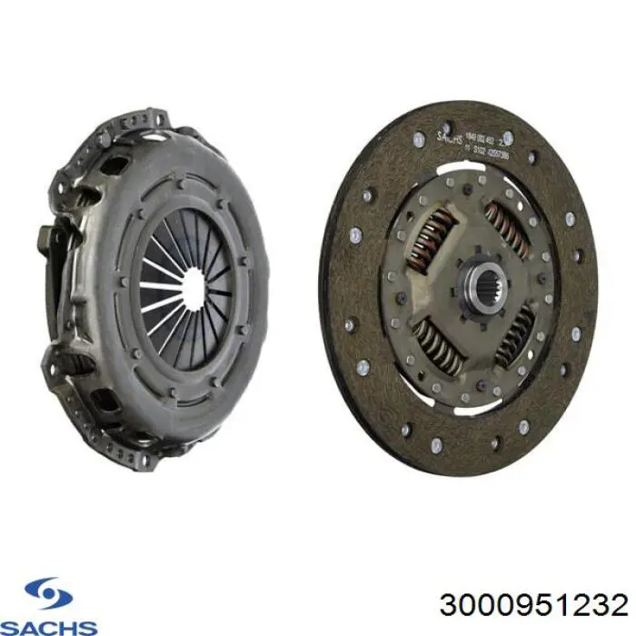 3000 951 232 Sachs kit de embrague (3 partes)