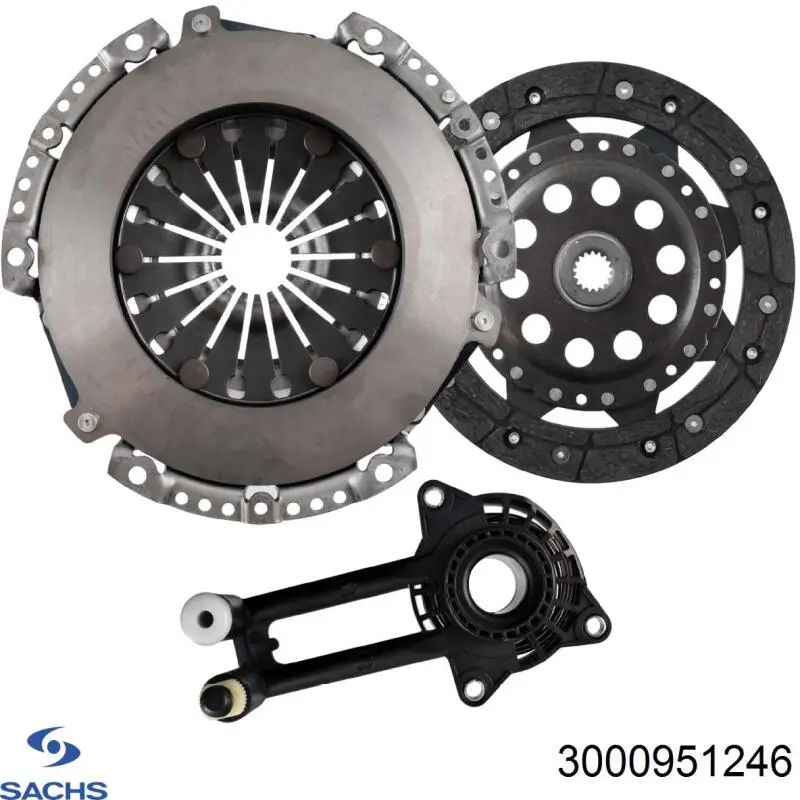 3000 951 246 Sachs kit de embrague (3 partes)