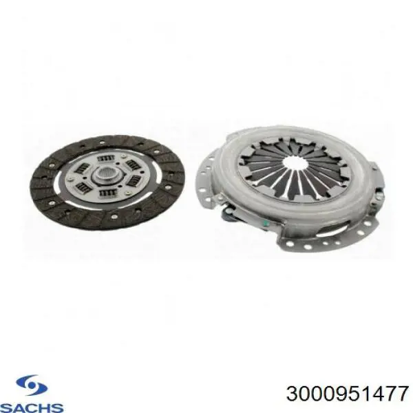 3000 951 477 Sachs kit de embrague (3 partes)