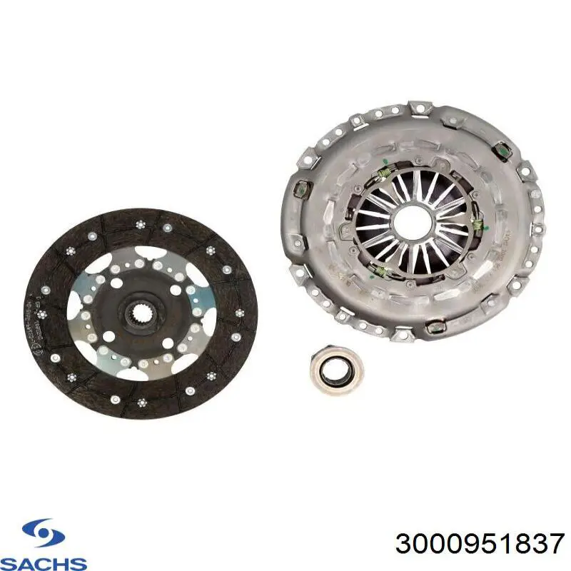 3000951837 Sachs kit de embrague (3 partes)