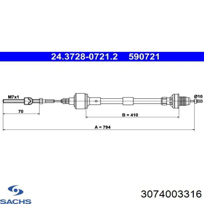 Cable de embrague Beca Cables 401010 precio, desde 11,50 EUR