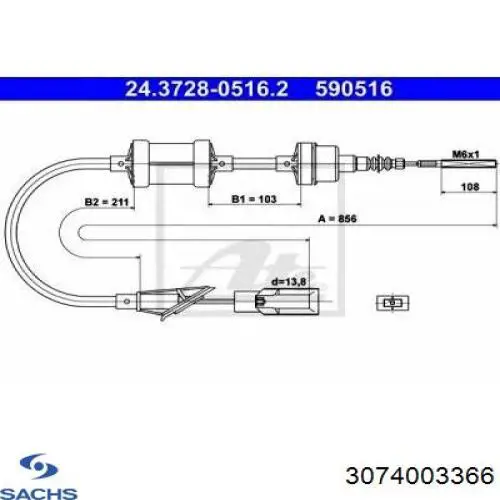 Cable de embrague 908151 SPJ