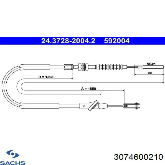 Cable de accionamiento del embrague para Suzuki Vitara (ETJA)