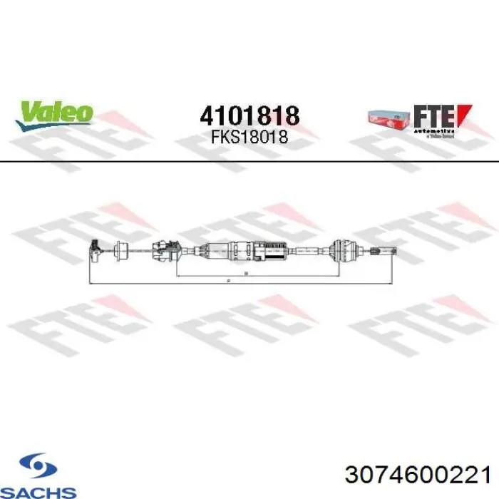 Comprar 3074600221 Sachs Cable de embrague