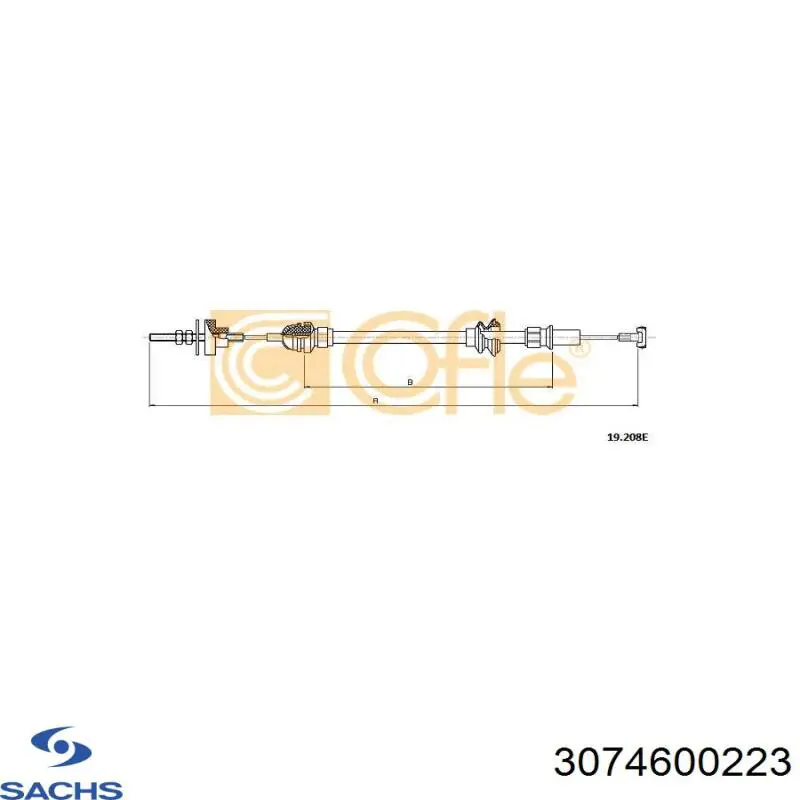 Cable de embrague 707023 Beca Cables