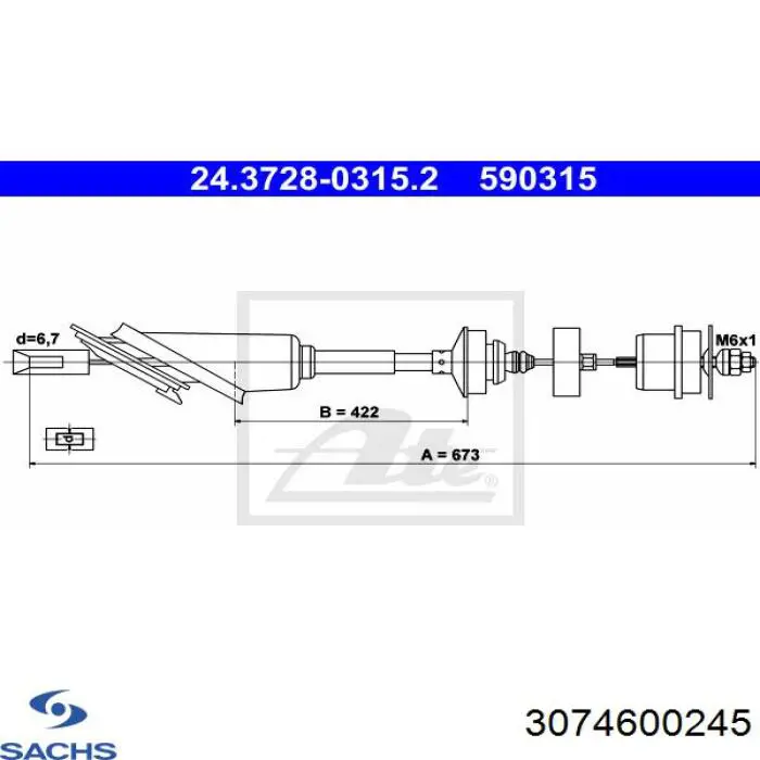 Comprar 2001004 Beca Cables Cable de embrague