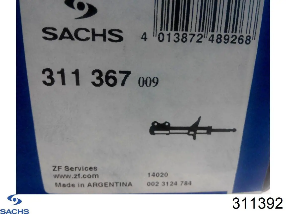 311392 Sachs amortiguador delantero