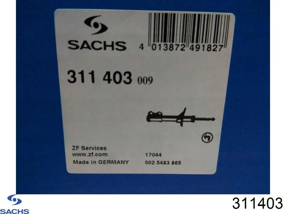 Amortiguador delantero izquierdo Sachs 311403 precio, desde 78,71 EUR