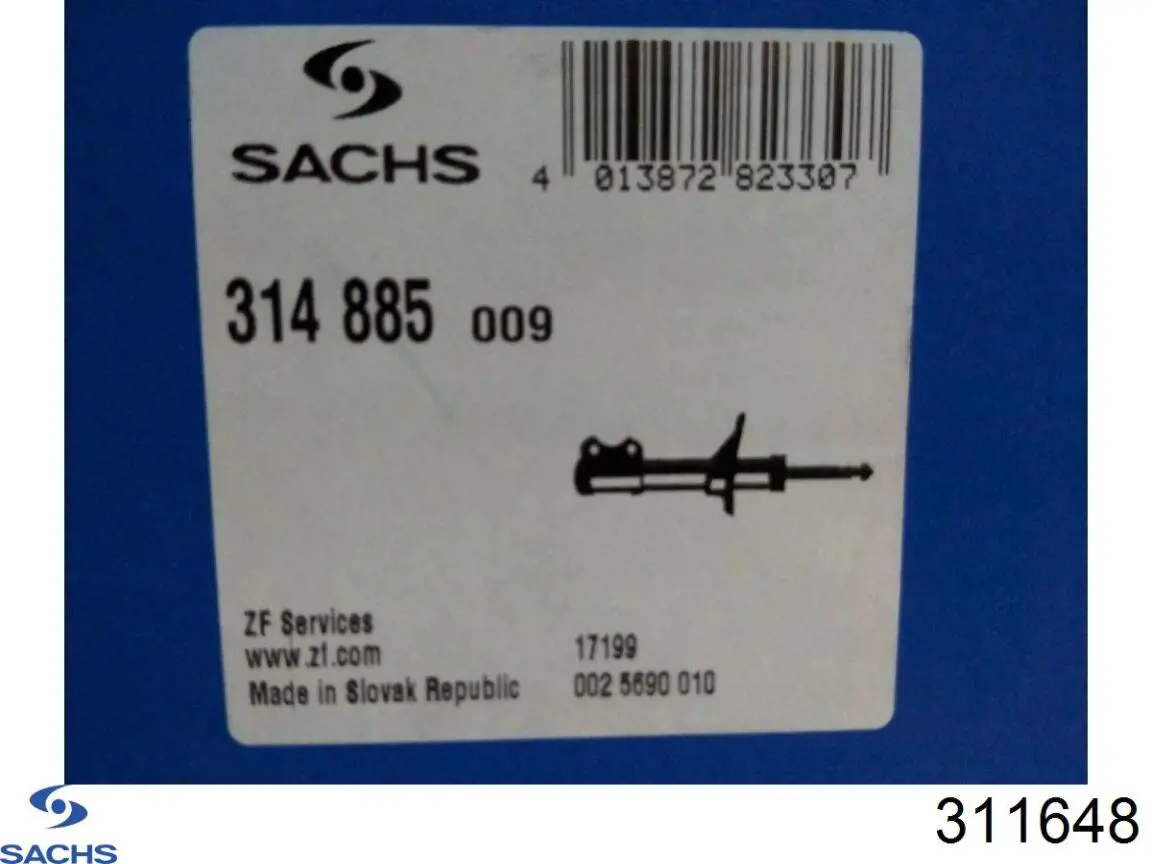 Amortiguador trasero Sachs 311648 precio, desde 33,61 EUR