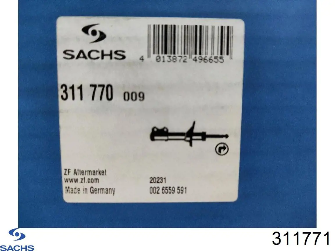 311 771 Sachs amortiguador delantero izquierdo